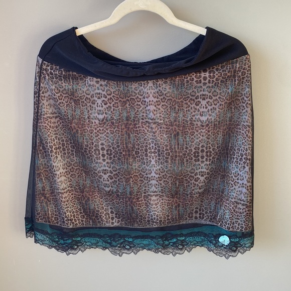 Skirt and top set! Silk with lace overlay - Picture 3 of 8